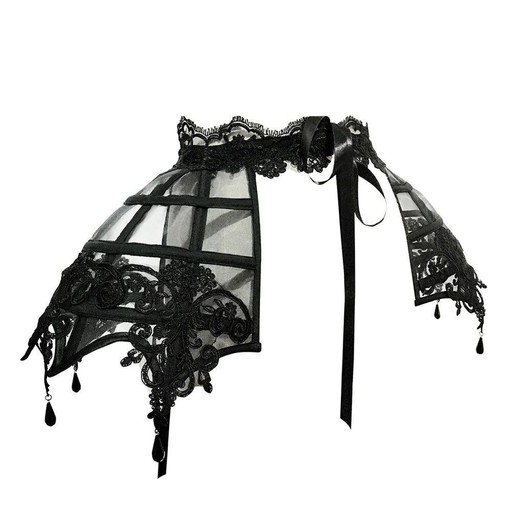 🖤SOLD🖤
Gothic Black Lace Vampire Pannier gothic skirt with lace eyecatching